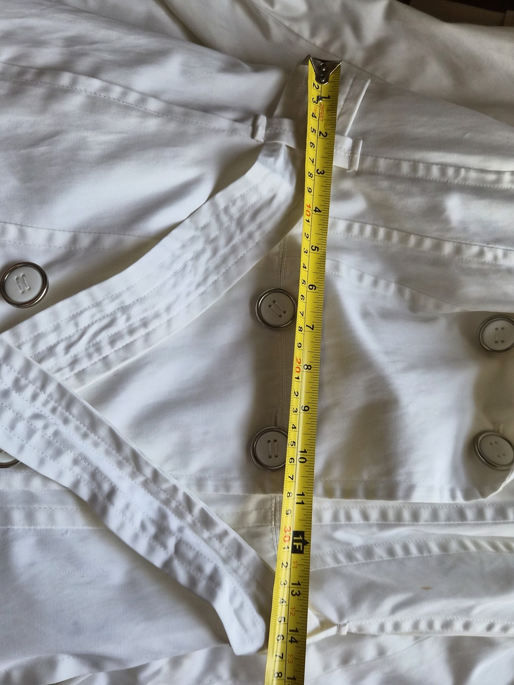 London Fog White Double-Breasted Trench Coat - Picture 11 of 11